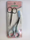 Stainless steel eyebrow trimming scissors with comb, eyebrow trimming scissors, detachable comb scissors, eyebrow trimming comb Specification image